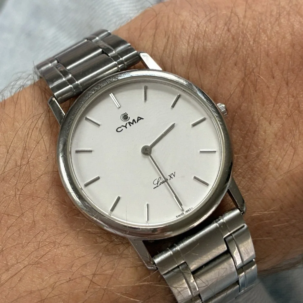 CYMA Louis XV 347 Quartz Watch SWISS MADE Men's 33mm - Working!